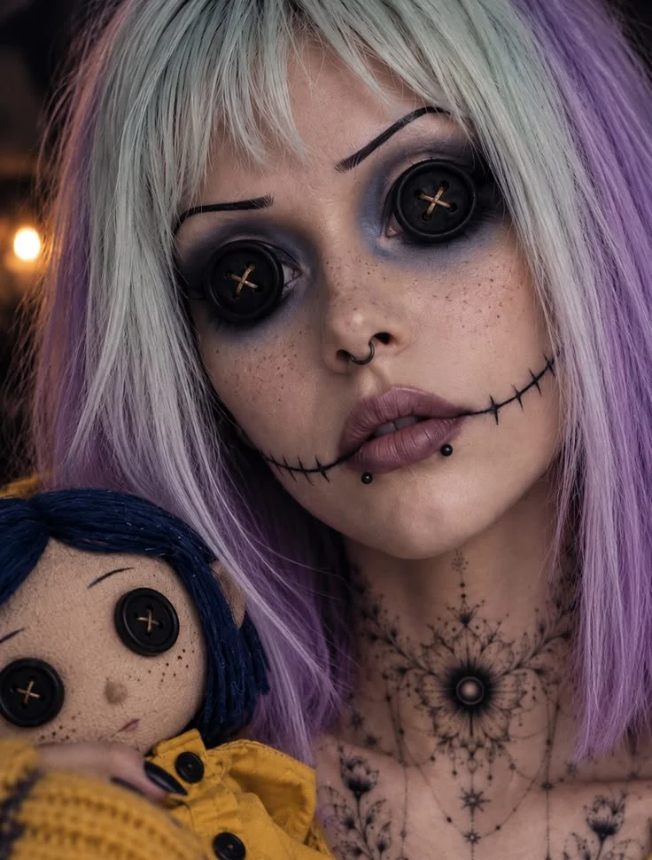 Hannah: Button eye makeup